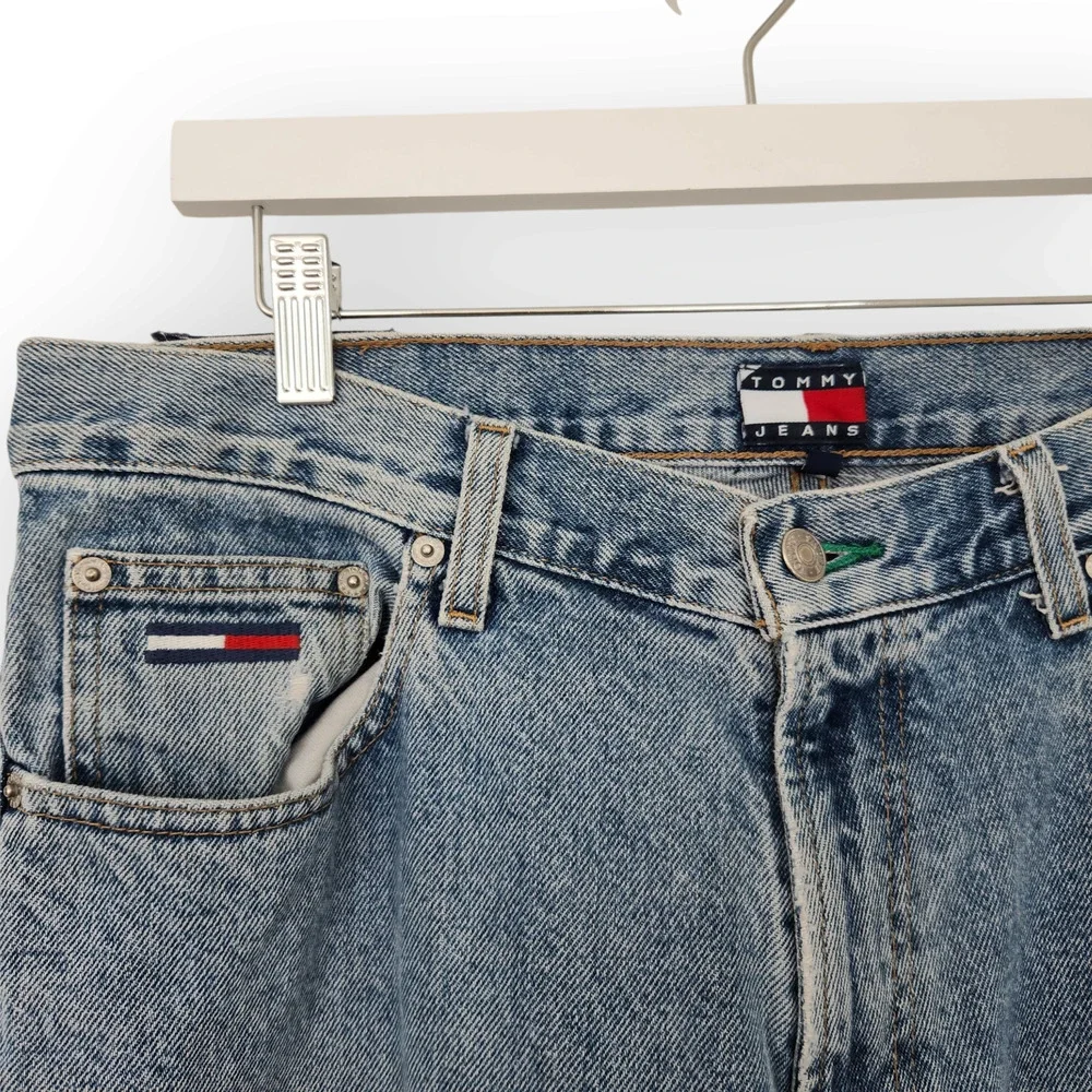 Vintage 90s Mens Tommy Hilfiger Tommy Classic Straight Leg Jeans Loose Fit 34 - Picture 3 of 11